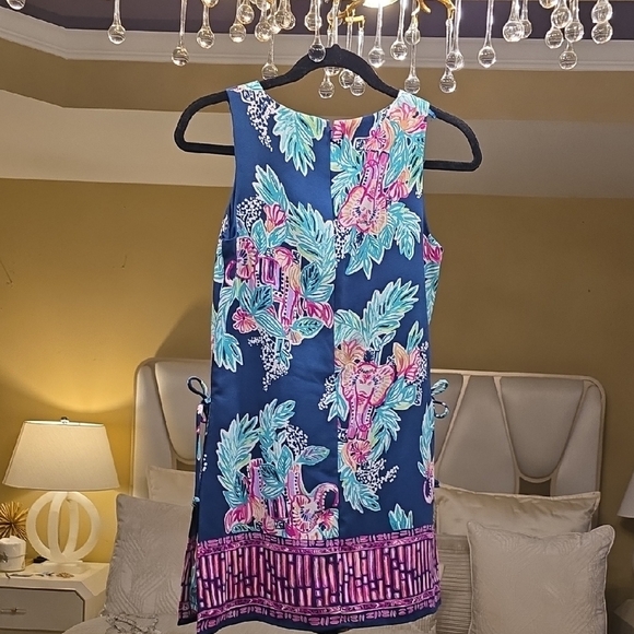 Lilly Pulitzer Blue and Pink Floral Mini Dress - Picture 5 of 14
